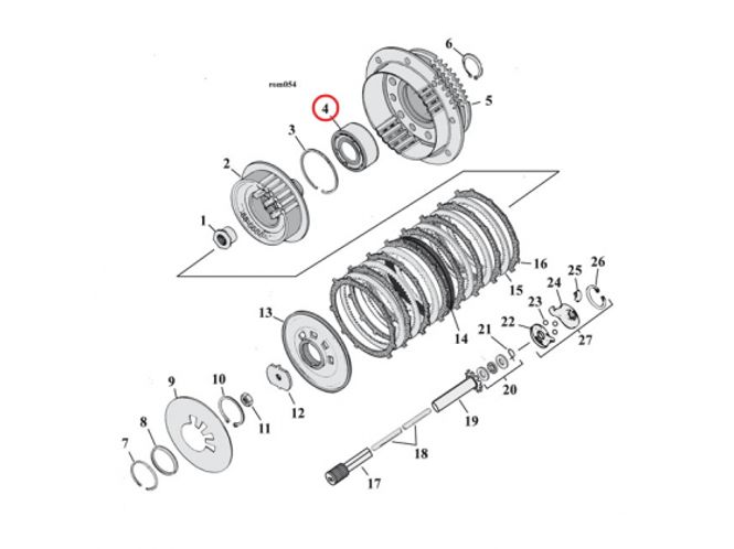 Hovedbilde BEARING, CLUTCH HUB (DOUBLE ROW)  90-10 B.T.