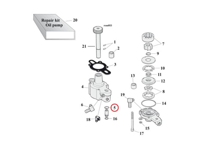 Hovedbilde O-Ring.CYL HEAD/OIL PUMP BODY/CASE