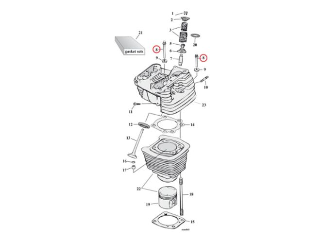 Hovedbilde CYL HEAD BOLT KIT, COLONY CYL HEAD BOLT KIT