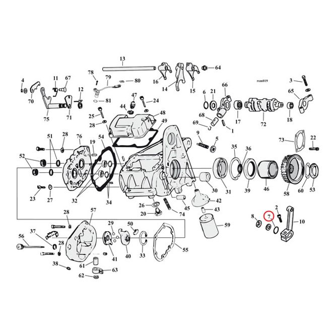 Hovedbilde Retaining ring, shifter rod/fuel fitting