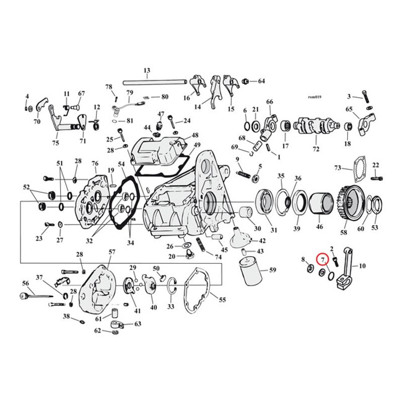 Retaining ring, shifter rod/fuel fitting