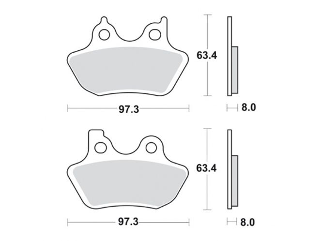 Hovedbilde Bremseklosser Front: 00-07 B.T. (EXCL. FXSTS FRONT); 00-03 XL; 02-05 ...