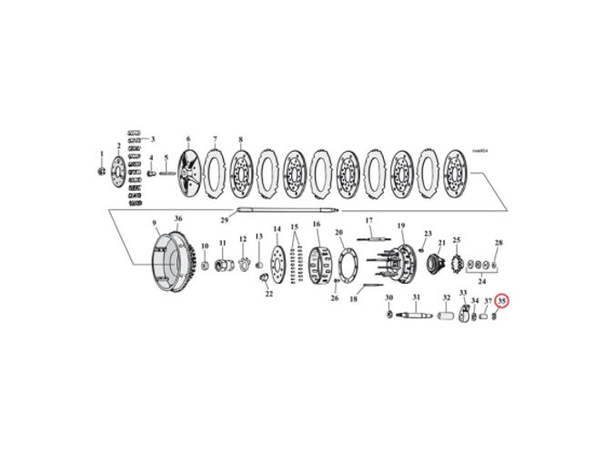 Hovedbilde CLUTCH RELEASE FINGER SHAFT, 70-86 4-speed B.T.