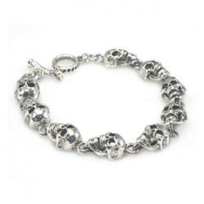 Hovedbilde AMIGAZ FLAT SKULL CHAIN BRACELET 7,5