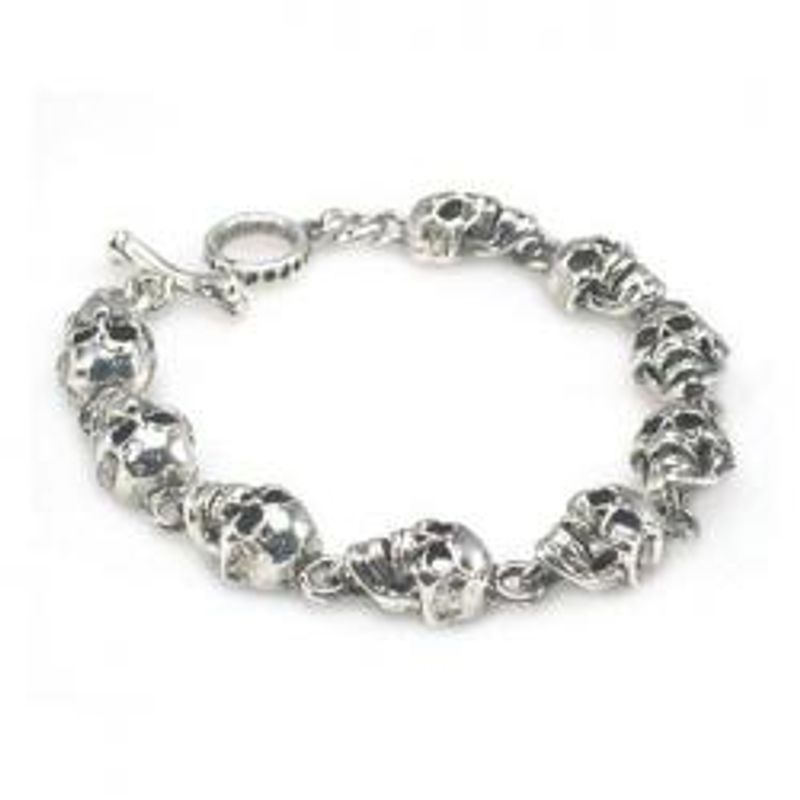 AMIGAZ FLAT SKULL CHAIN BRACELET 7,5