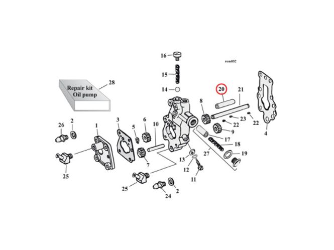 Hovedbilde  BUSHING, OIL PUMP DRIVE SHAFT 36-99 B.T