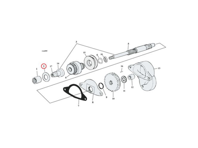 Hovedbilde THRUST WASHER, STARTER SHAFT, 67-80 XL; 65-88 B.T.